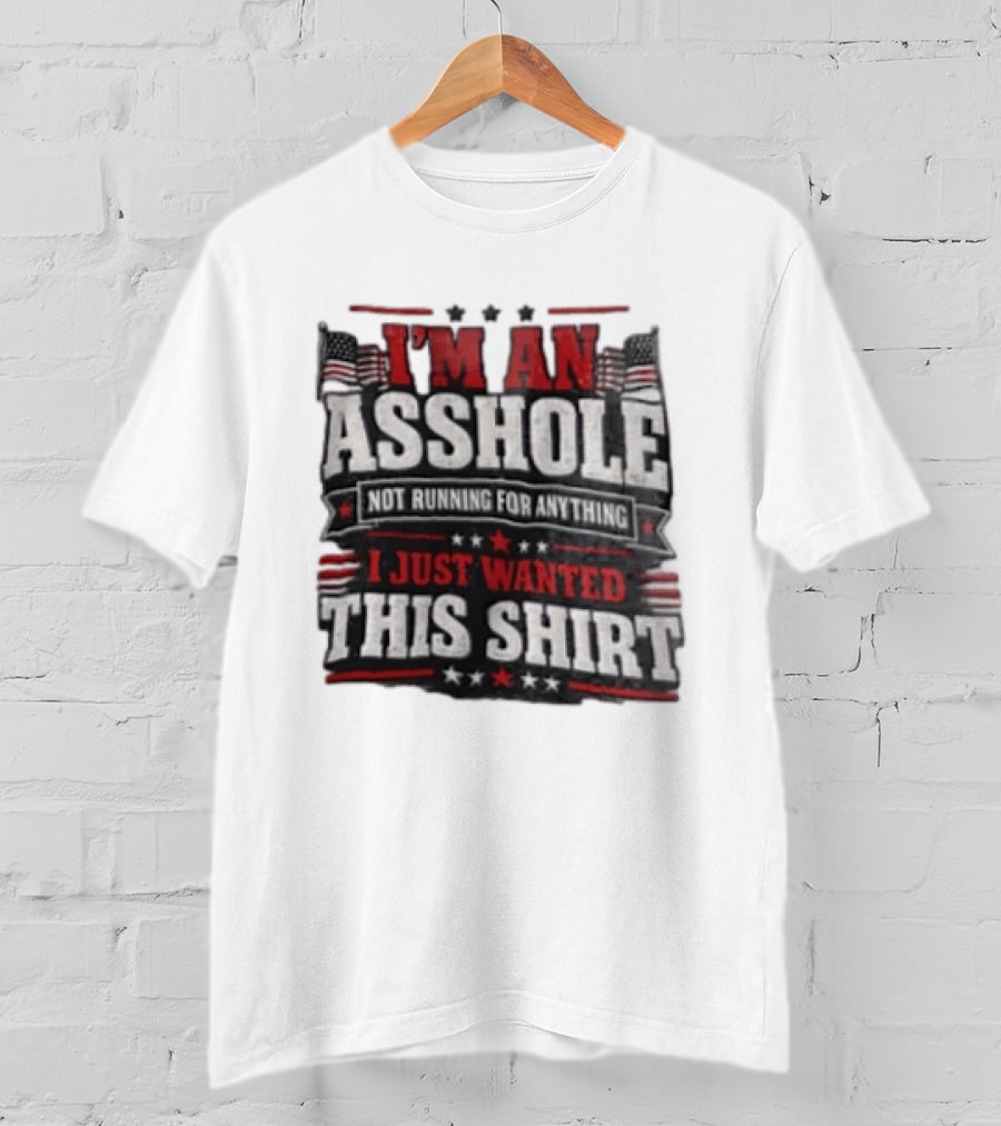 I'm An Asshole Not Running For Anything I Just Wanted This USA Flag T-Shirt