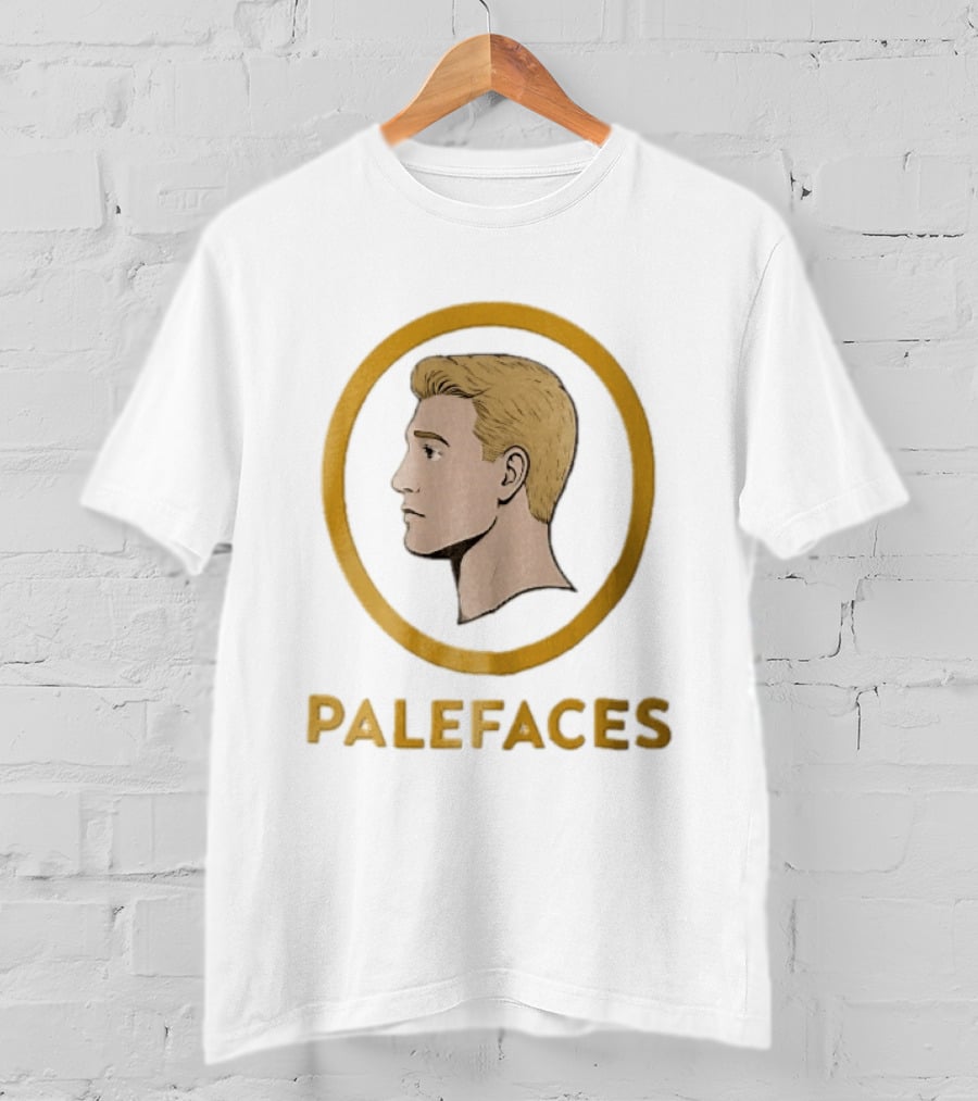 Palefaces Blonde Profile Circular Frame Line T-Shirt
