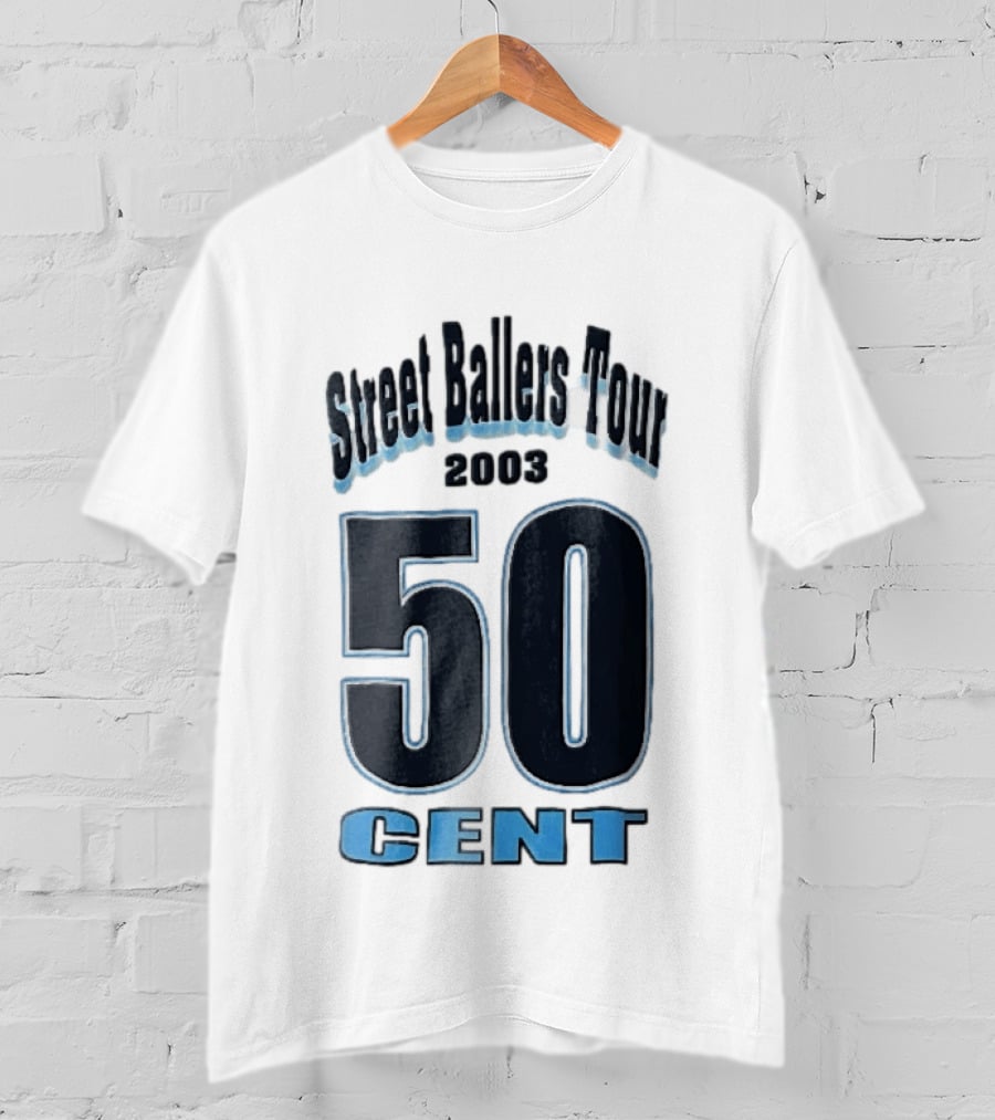 Street Ballers Tour 2003 50 Cent Jersey Number Blue T-Shirt
