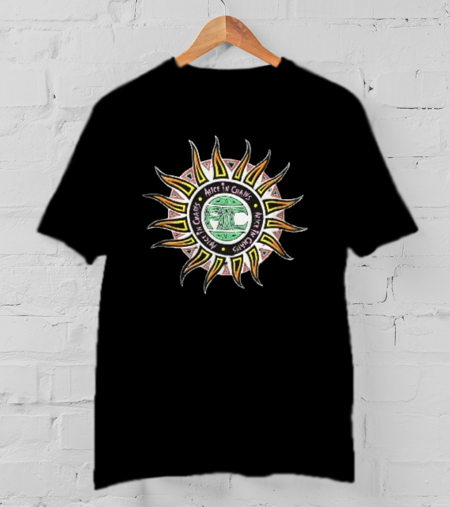 Alice In Chains Sun Icon With Band Name T-Shirt