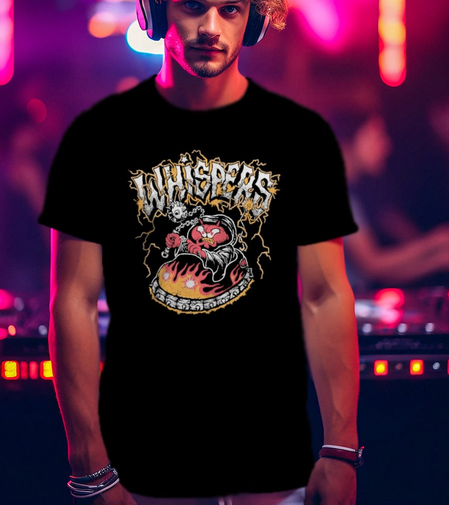 Whispers Armada Bumper Car Devil Flames Lightning T-Shirt
