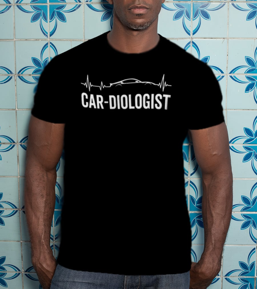 Car Diologist Heartbeat Car Silhouette With Pulse Line T-Shirt