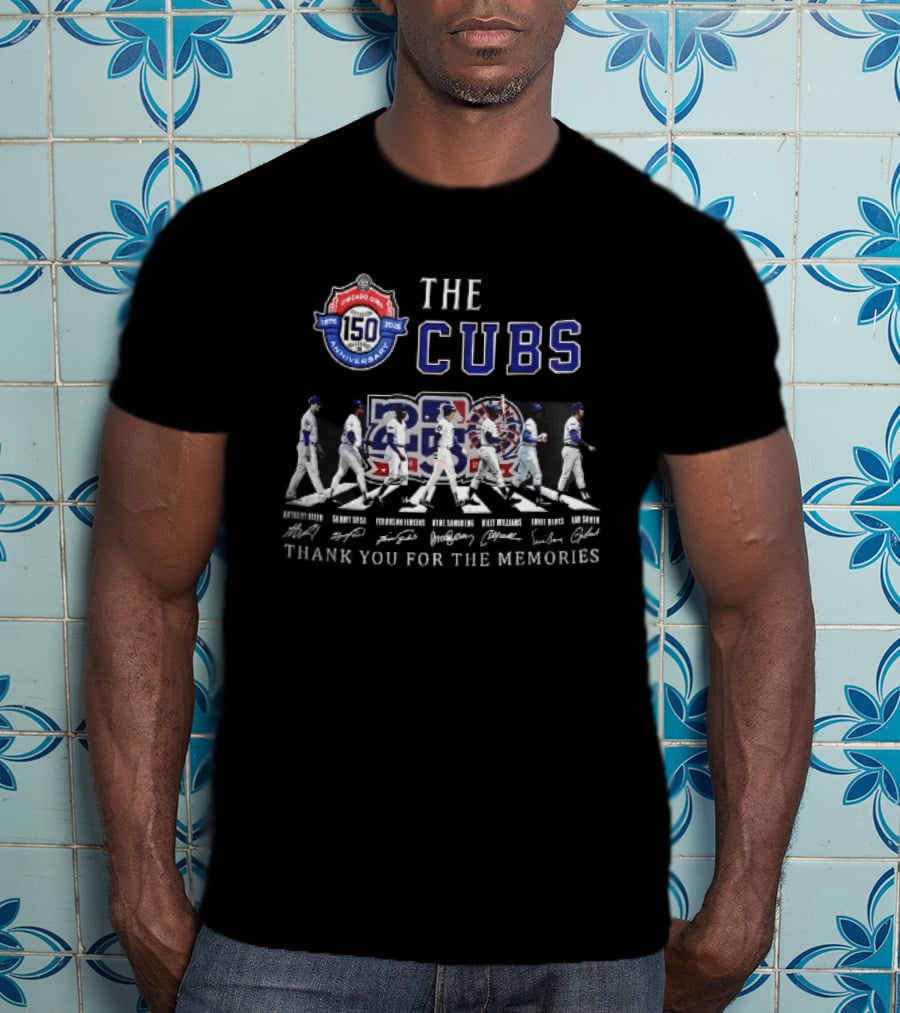 Chicago Cubs 1876 2026 150th Anniversary Legendary Players Thank You For The Memories T-Shirt
