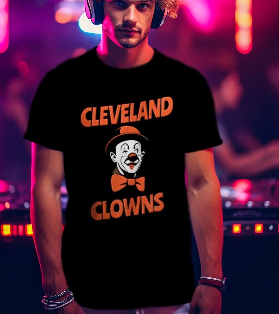 Cleveland Clowns Red Hat Bowtie T-Shirt