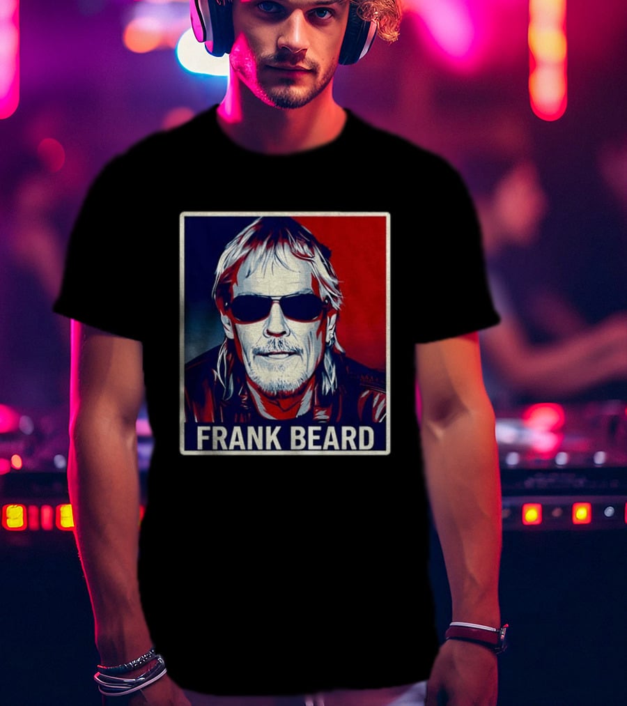 Frank Beard Vintage Rocker Sunglasses T-Shirt
