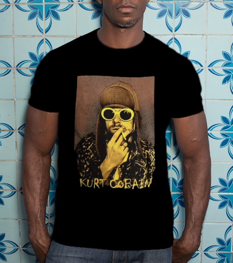 Kurt Cobain Sunglasses Cigarette T-Shirt