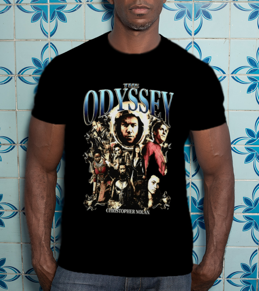 The Odyssey Christopher Nolan Sci Fi Movie Characters Collage T-Shirt