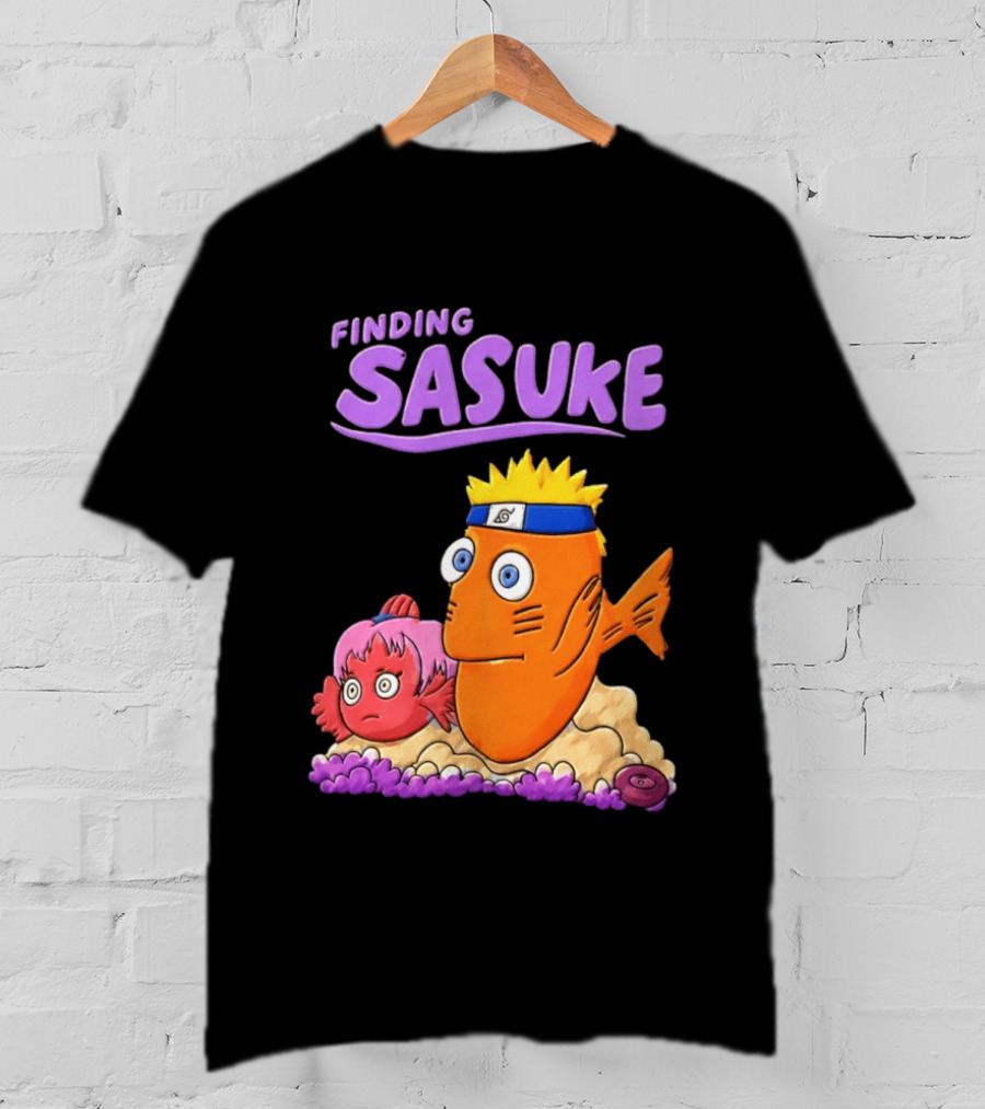 Finding Sasuke With Naruto And Nemo Crossover Adventure T-Shirt