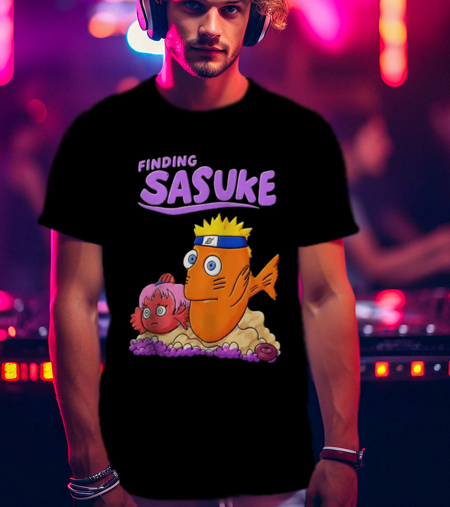 Finding Sasuke With Naruto And Nemo Crossover Adventure T-Shirt