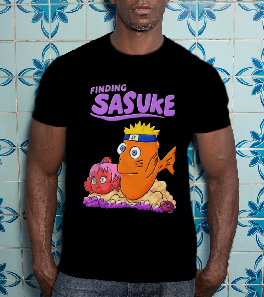 Finding Sasuke With Naruto And Nemo Crossover Adventure T-Shirt