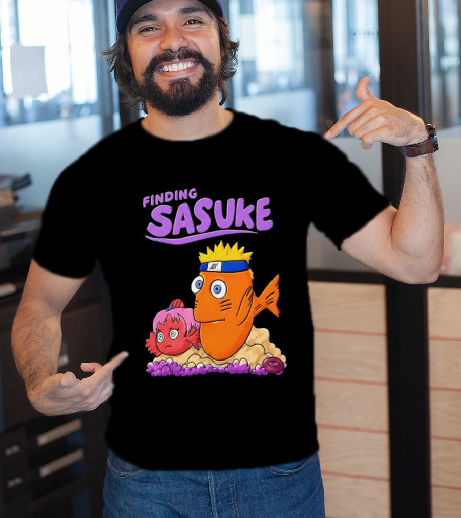 Finding Sasuke With Naruto And Nemo Crossover Adventure T-Shirt