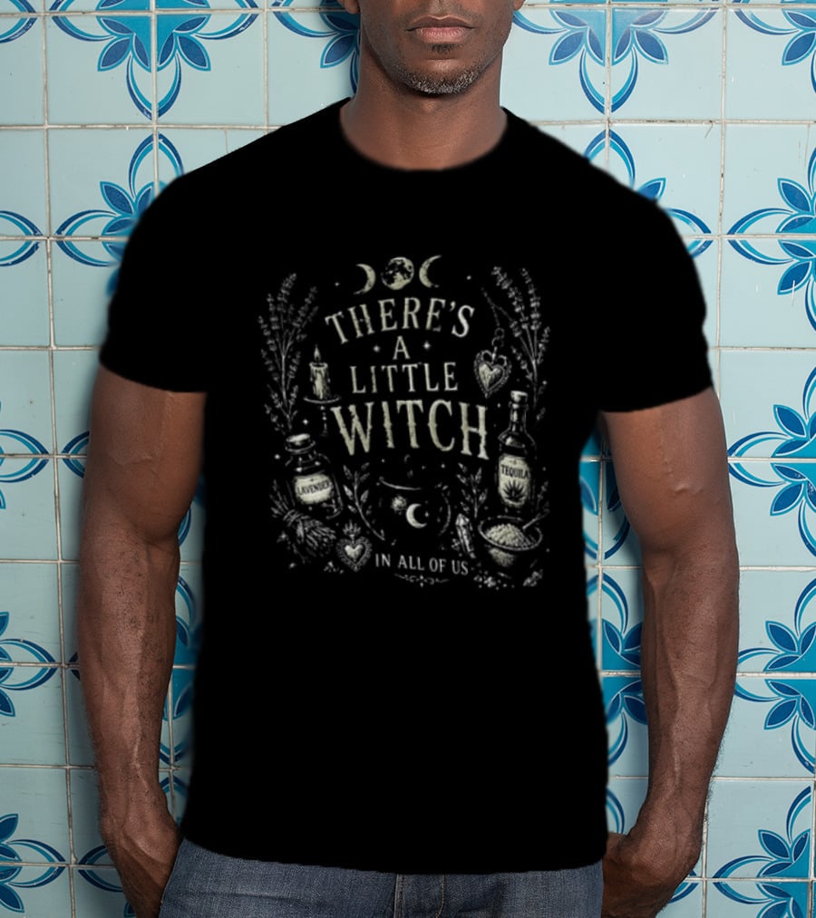 There's A Little Witch In All Of Us Moon And Candle Magic Potion T-Shirt