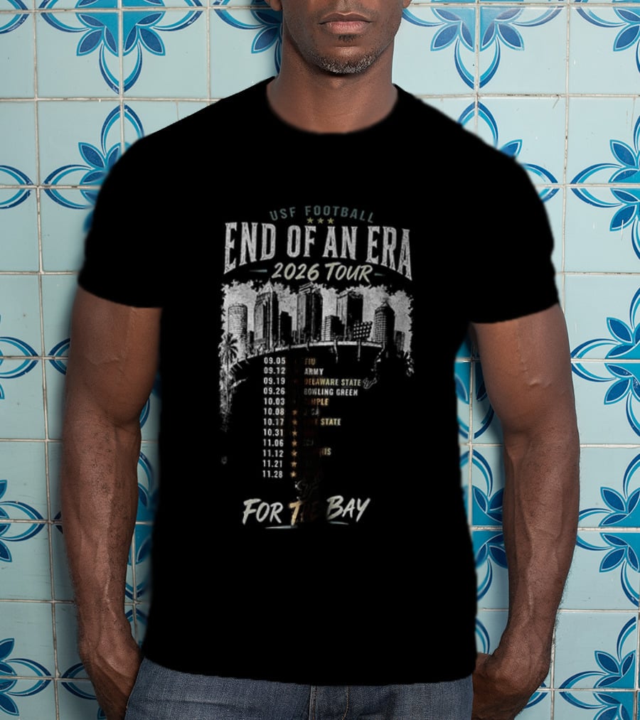 USF Bulls Football End Of An Era 2026 Tour For The Bay Final Season Dates T-Shirt
