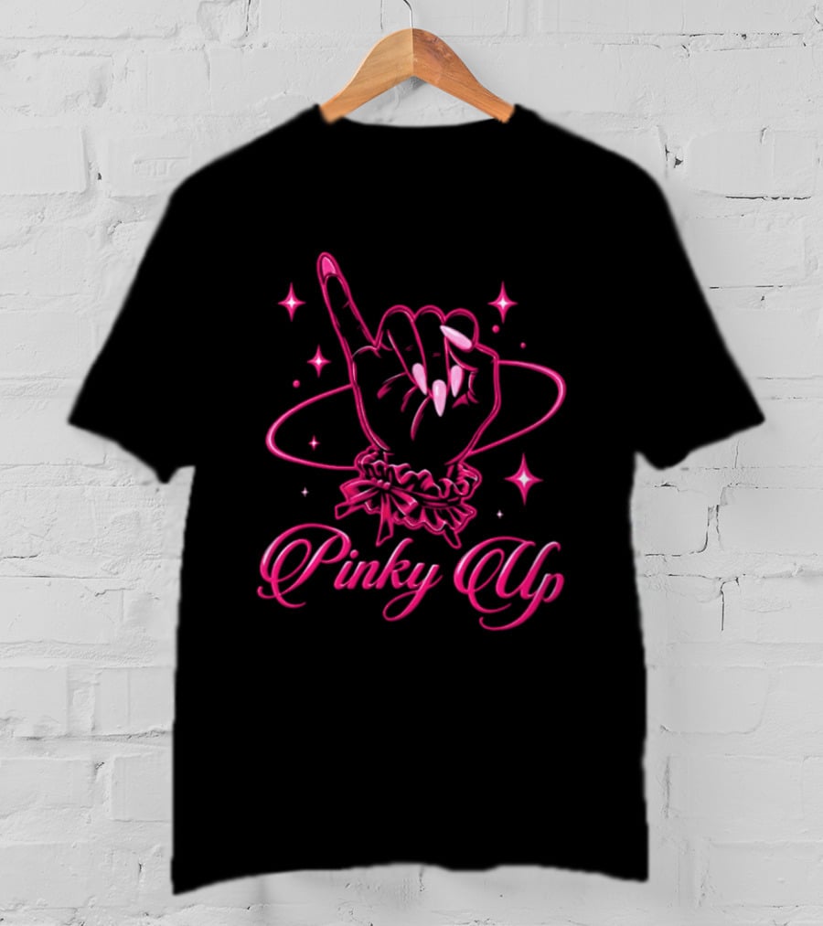 Wildworld Tour 2026 Pinky Up Hand Gesture Sparkling T-Shirt