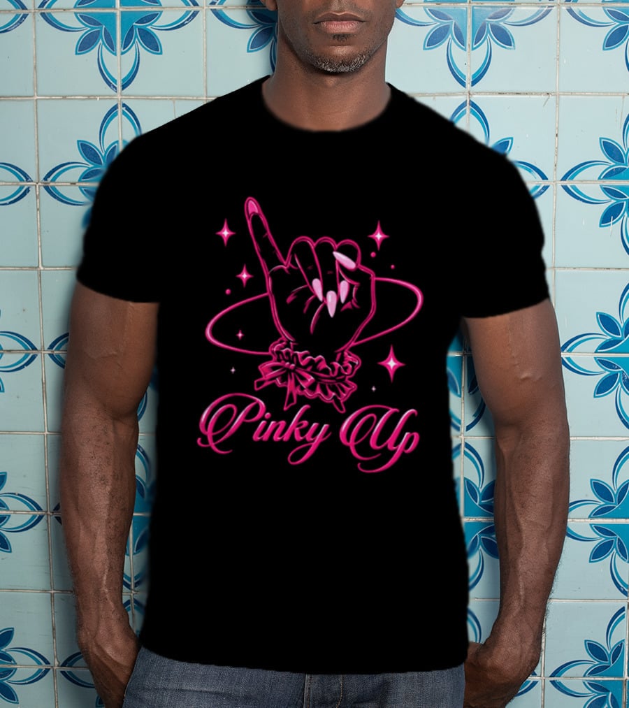 Wildworld Tour 2026 Pinky Up Hand Gesture Sparkling T-Shirt