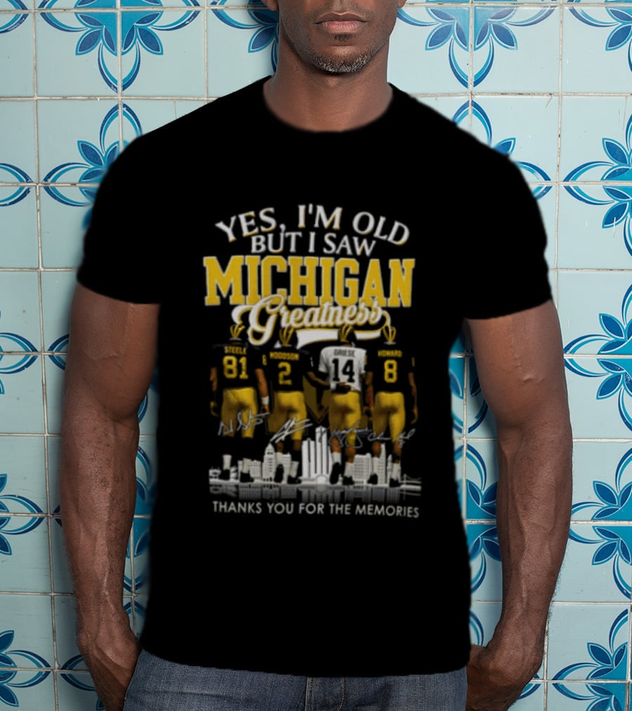 Yes I'm Old But I Saw Michigan Wolverines Greatness Charles Woodson NCAA Memories T-Shirt