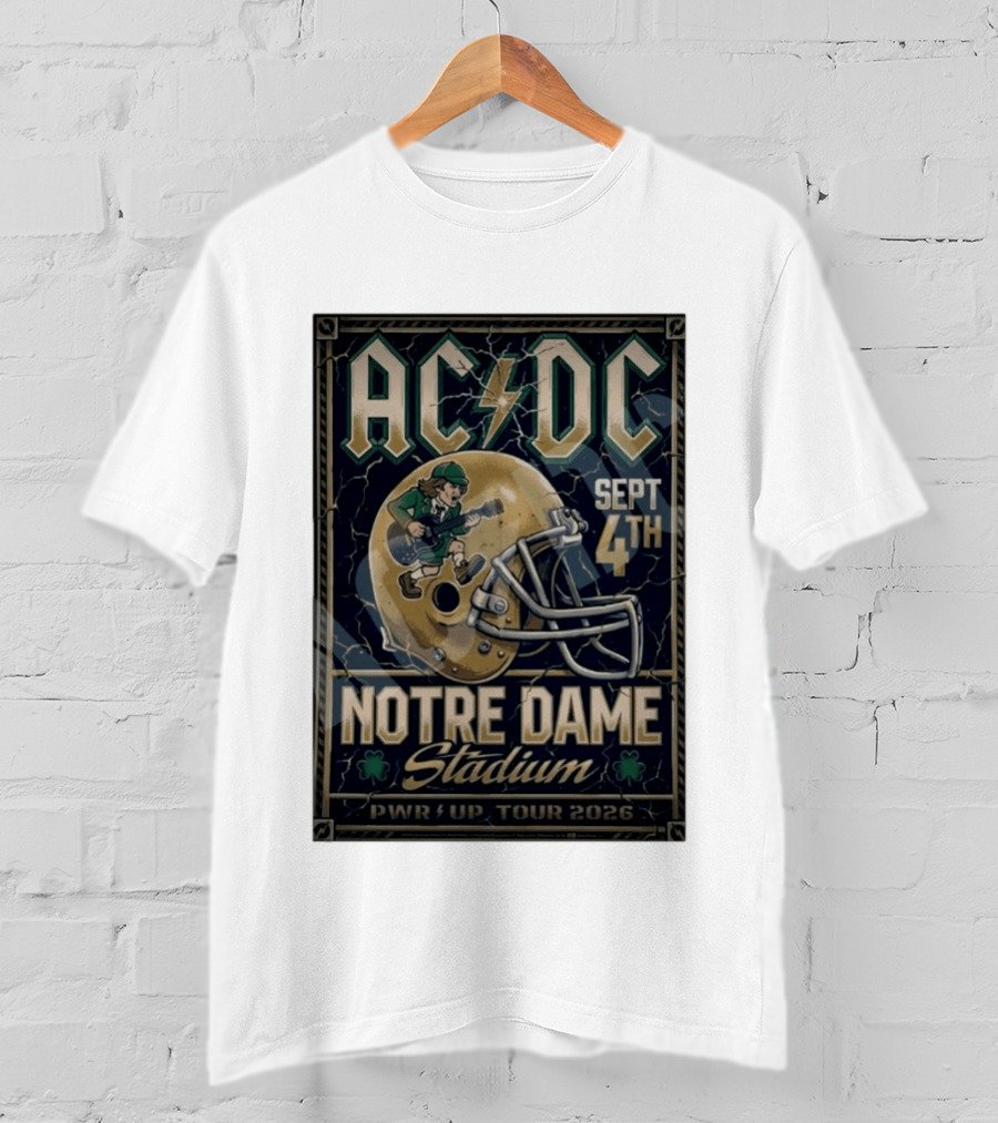 ACDC Notre Dame Stadium September 4th PWR Up Tour 2026 T-Shirt