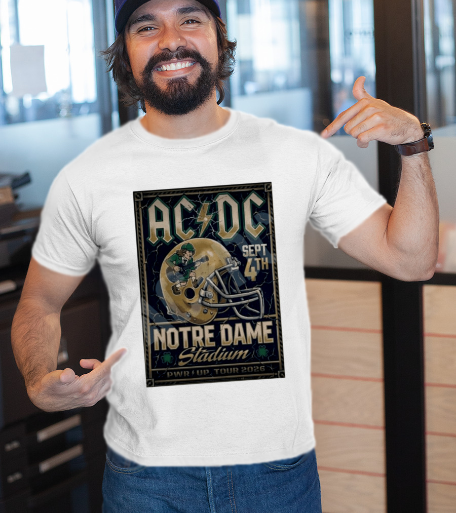 ACDC Notre Dame Stadium September 4th PWR Up Tour 2026 T-Shirt