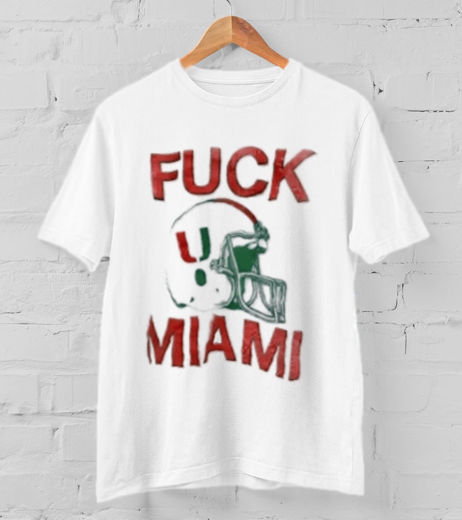 Fuck Miami Football Helmet T-Shirt