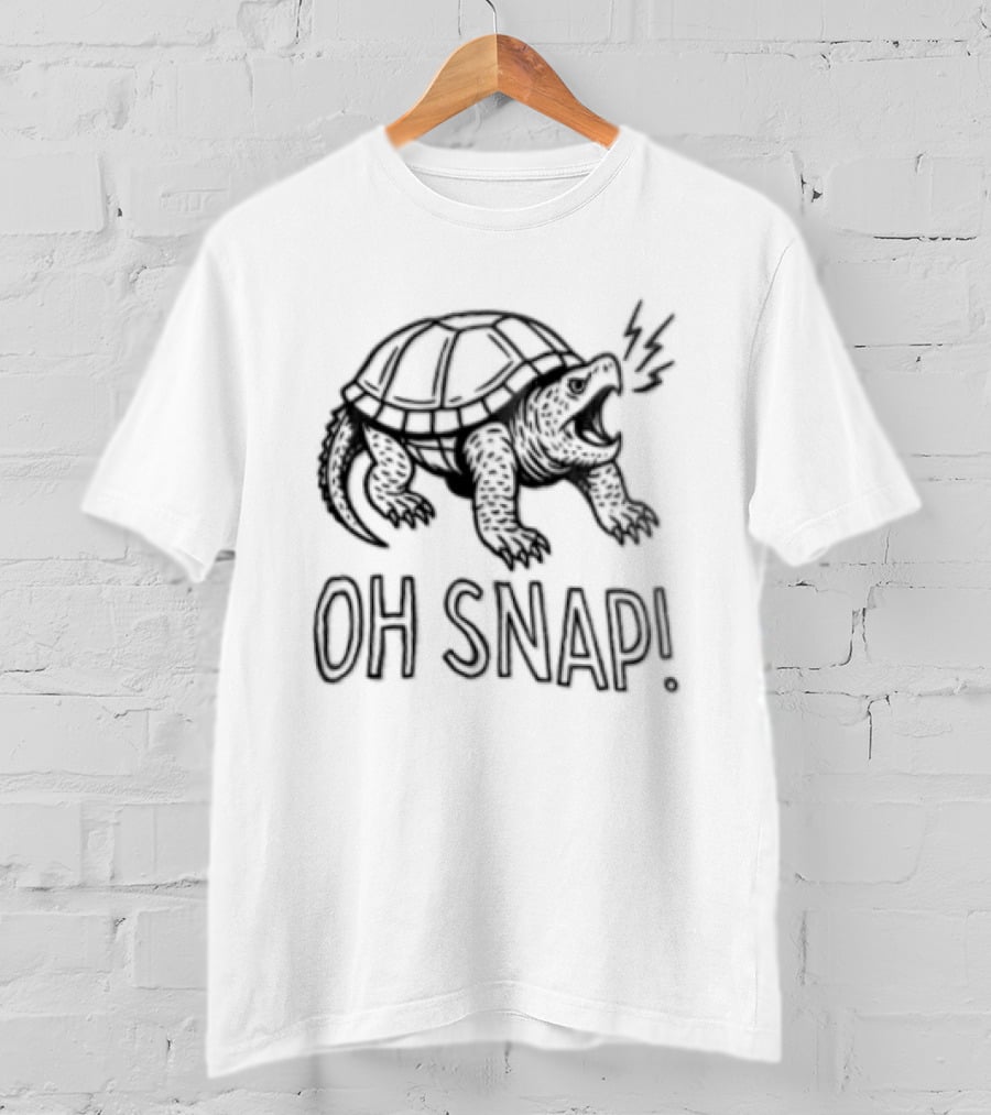 Turtle Oh Snap Funny Snapping Turtle T-Shirt