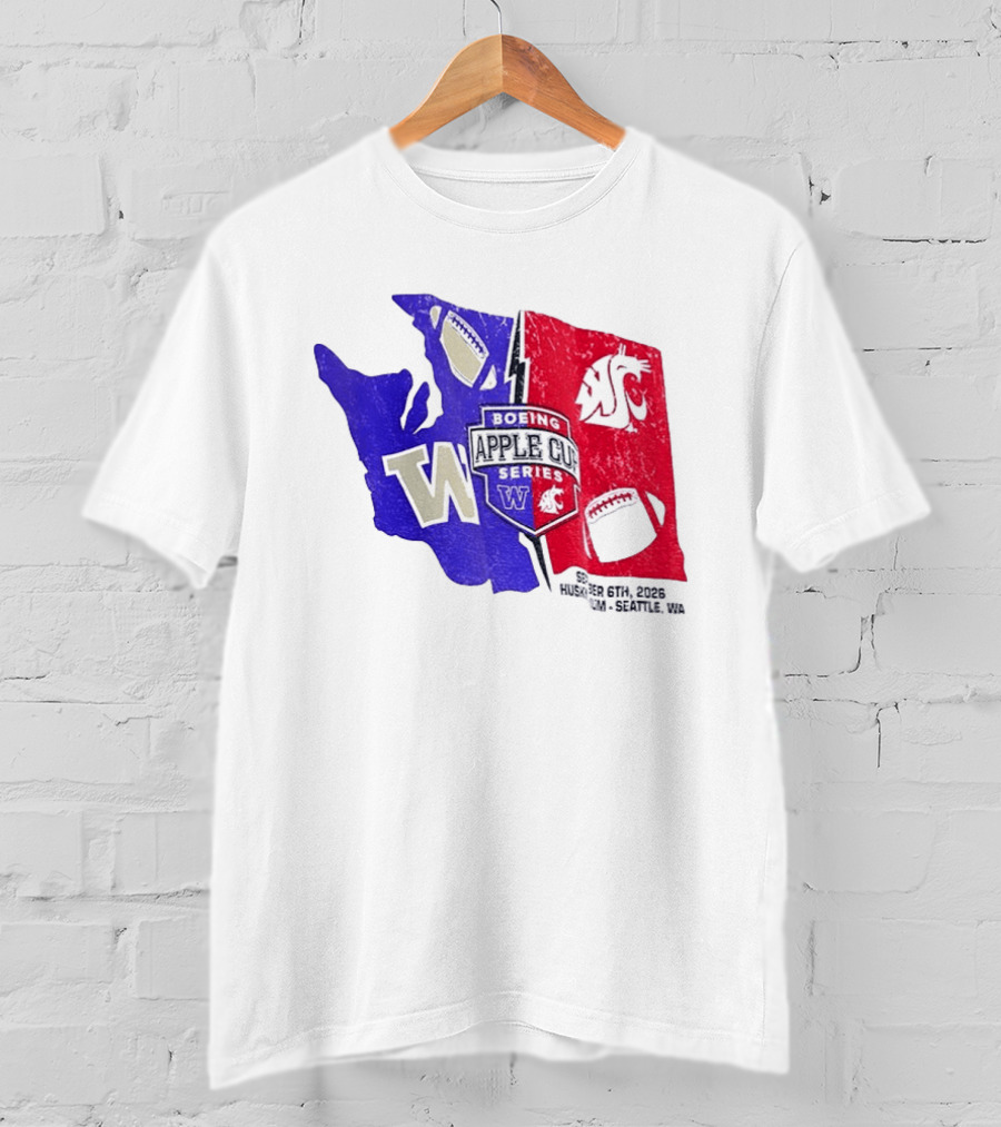 Boeing Apple Cup Series Washington Huskies Vs Cougars Sept 6th 2026 Seattle WA T-Shirt