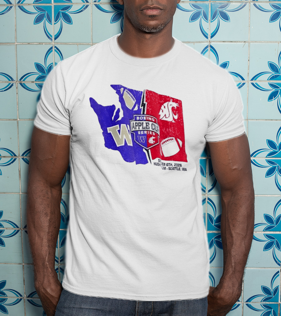 Boeing Apple Cup Series Washington Huskies Vs Cougars Sept 6th 2026 Seattle WA T-Shirt