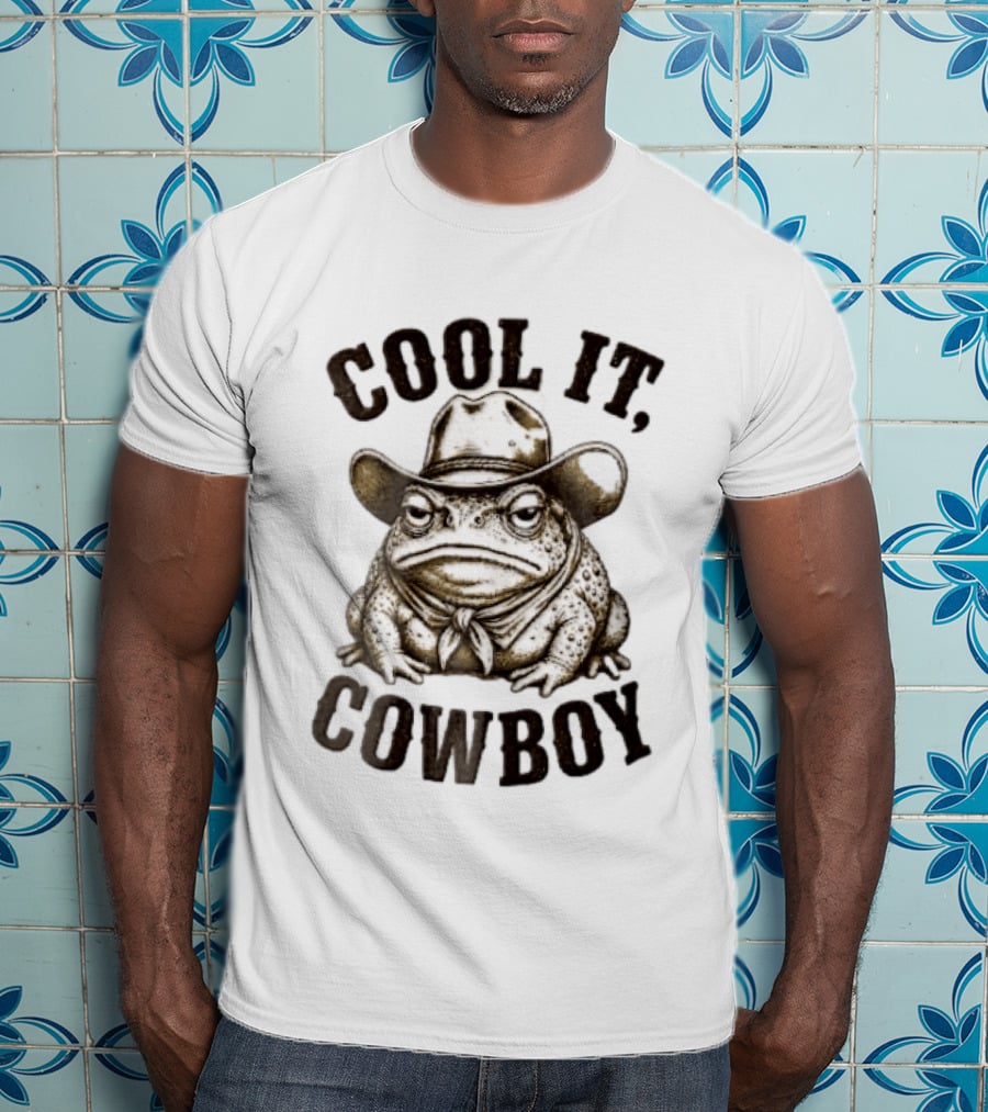 Cool It Cowboy Toad Wearing Hat T-Shirt