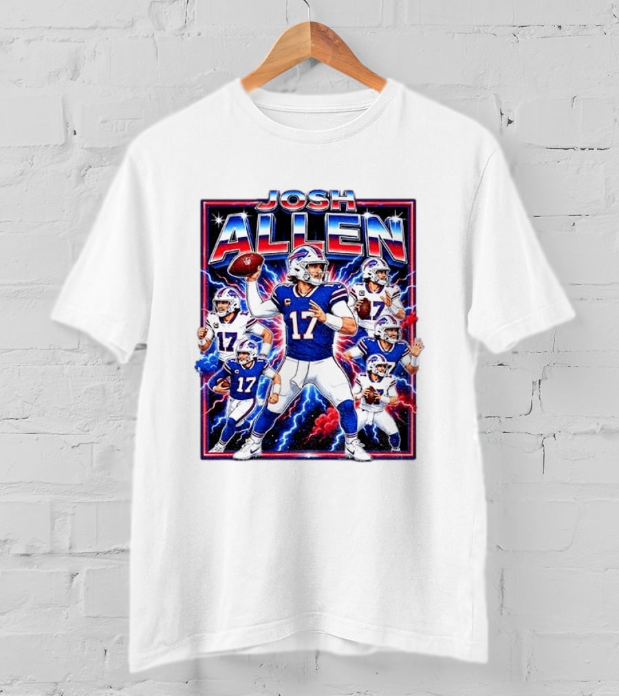 Josh Allen Buffalo Bills Galactic Storm Quarterback 17 T-Shirt
