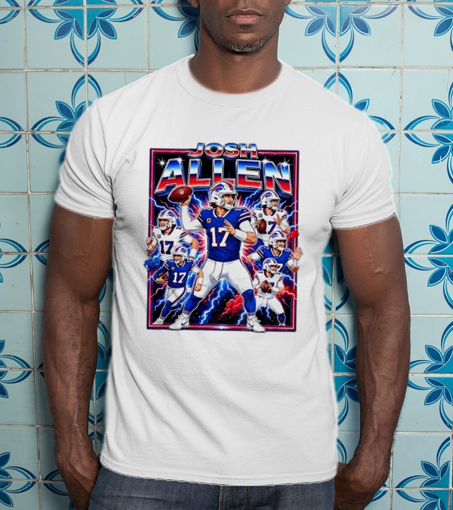 Josh Allen Buffalo Bills Galactic Storm Quarterback 17 T-Shirt
