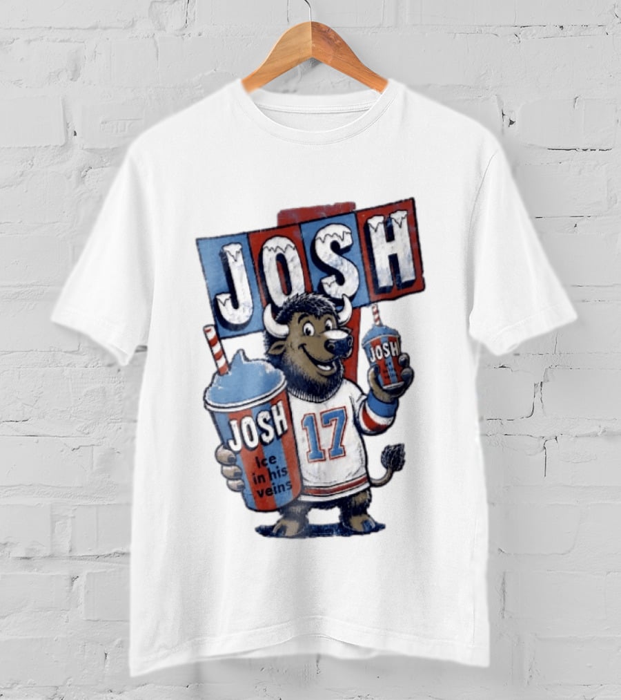 Josh 17 Ice In His Veins Buffalo Drinking Slushy T-Shirt