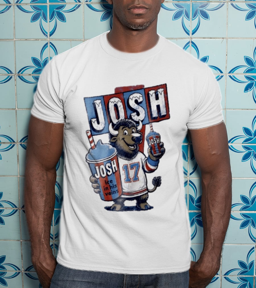 Josh 17 Ice In His Veins Buffalo Drinking Slushy T-Shirt