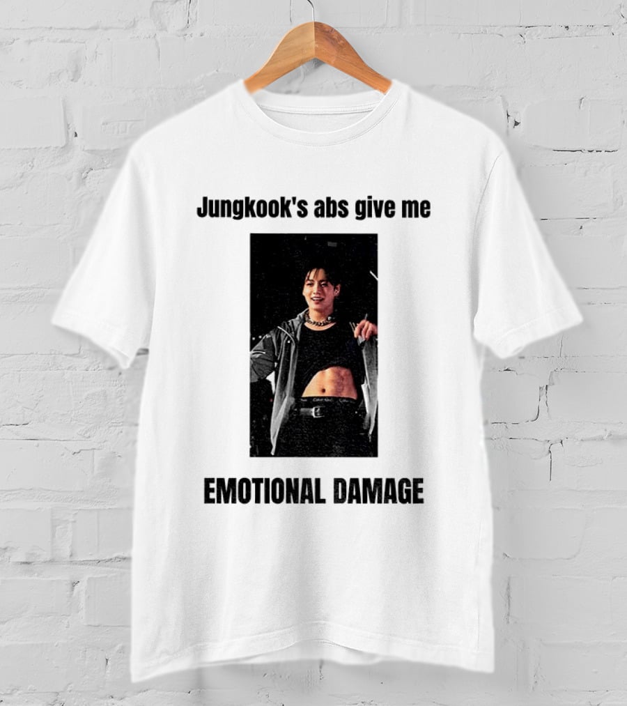 Jungkook's Abs Give Me Emotional Damage Fandom Trend T-Shirt