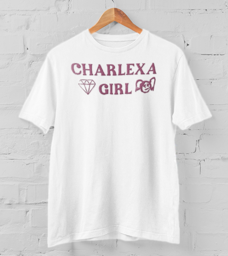 Charlexa Girl Diamond Icon Mask Face T-Shirt
