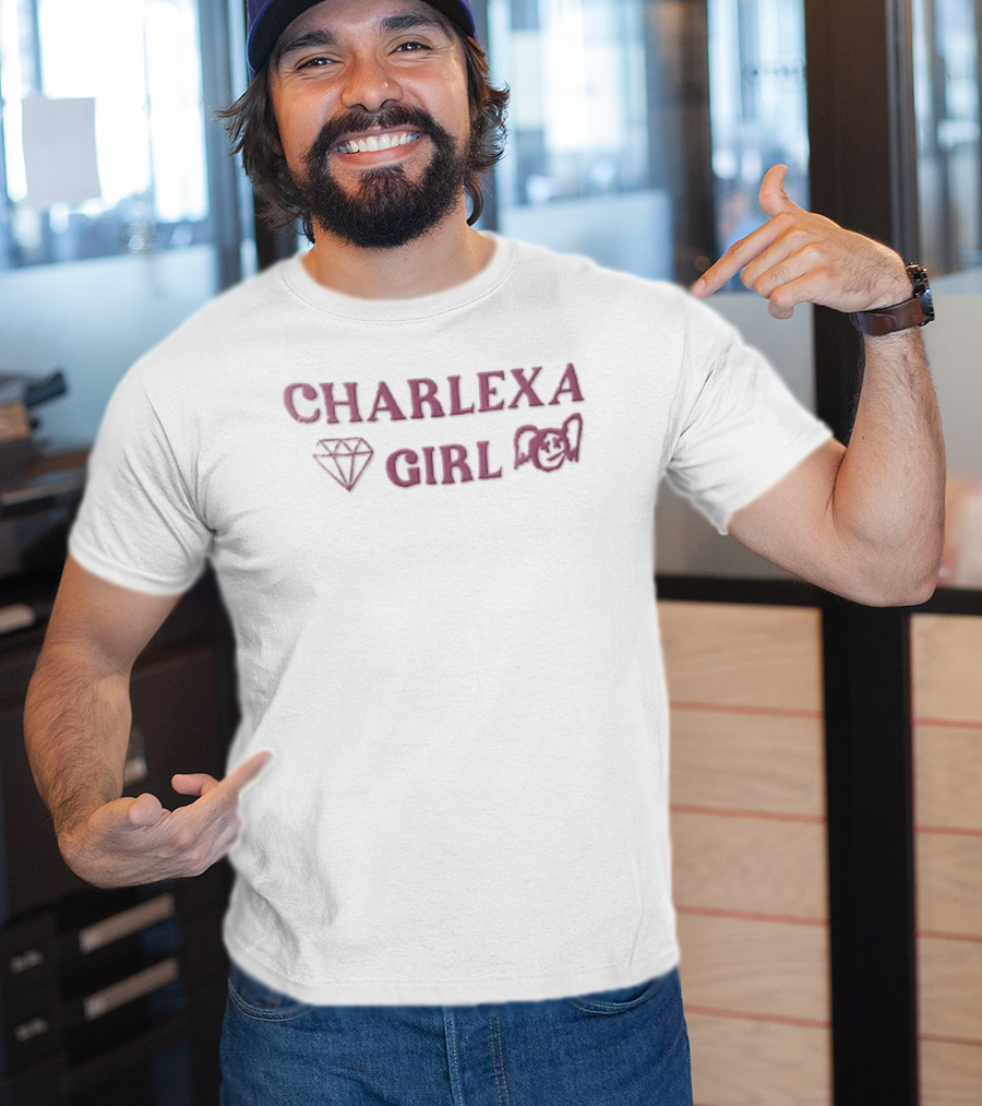 Charlexa Girl Diamond Icon Mask Face T-Shirt