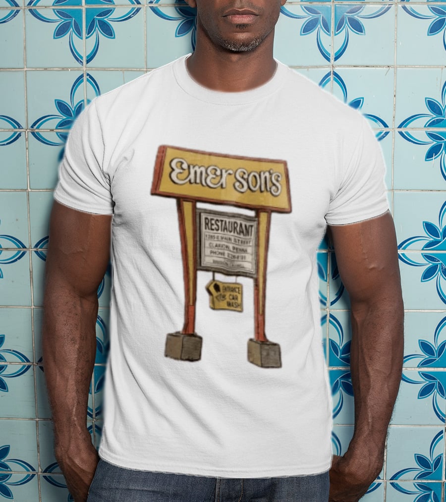 Emerson's Restaurant Sign Main Street Clarion Phone T-Shirt