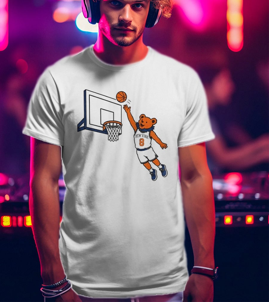 New York Knicks Grateful Dead Dancing Bear Basketball OG Anunoby Tip T-Shirt