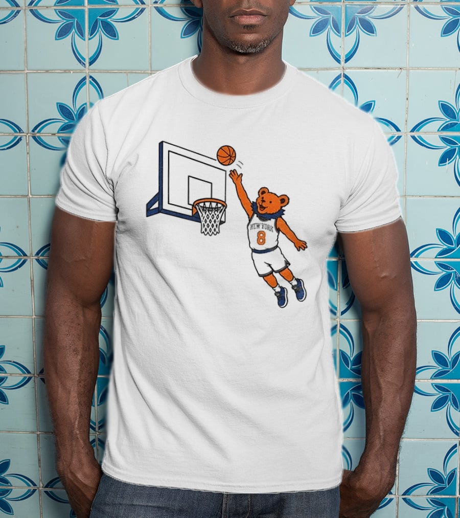 New York Knicks Grateful Dead Dancing Bear Basketball OG Anunoby Tip T-Shirt
