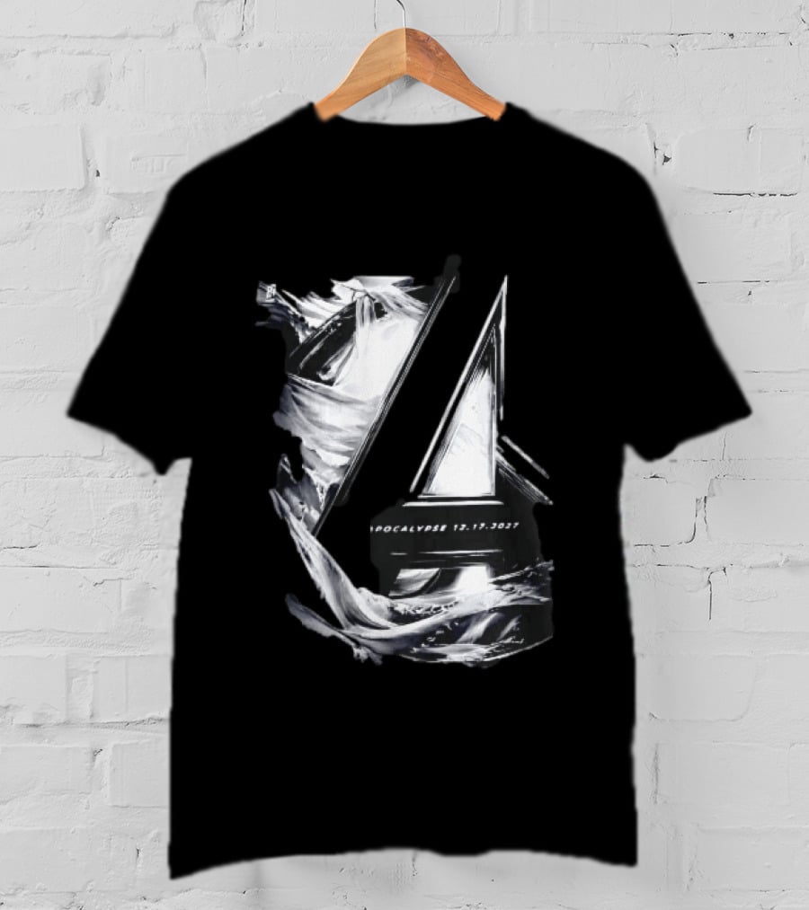 Avengers Apocalypse 12.17.2027 Tower Monochrome T-Shirt