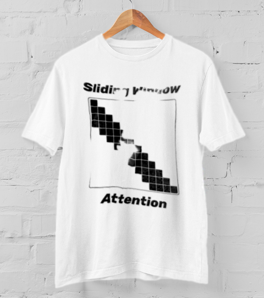 Sliding Window Attention Mechanism Diagram T-Shirt