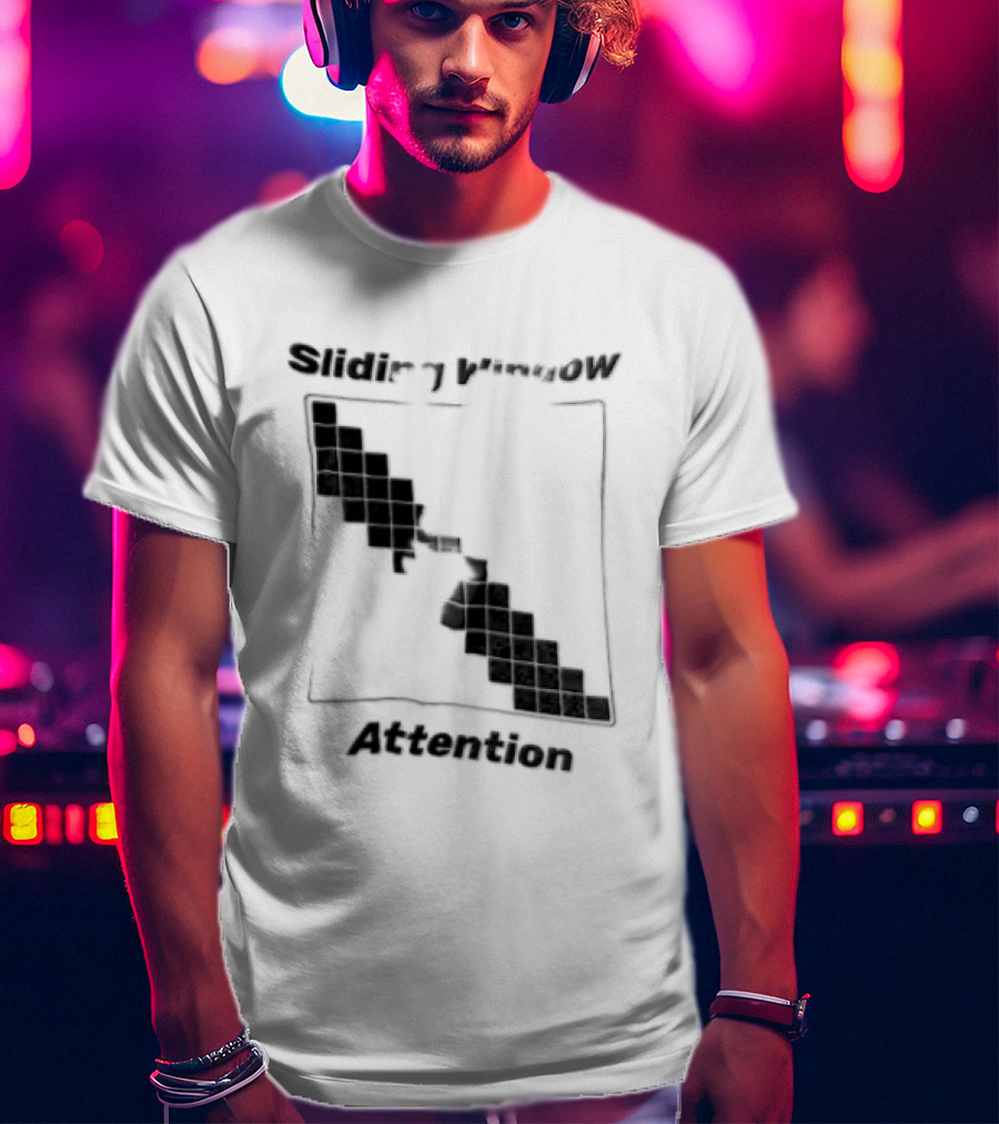 Sliding Window Attention Mechanism Diagram T-Shirt
