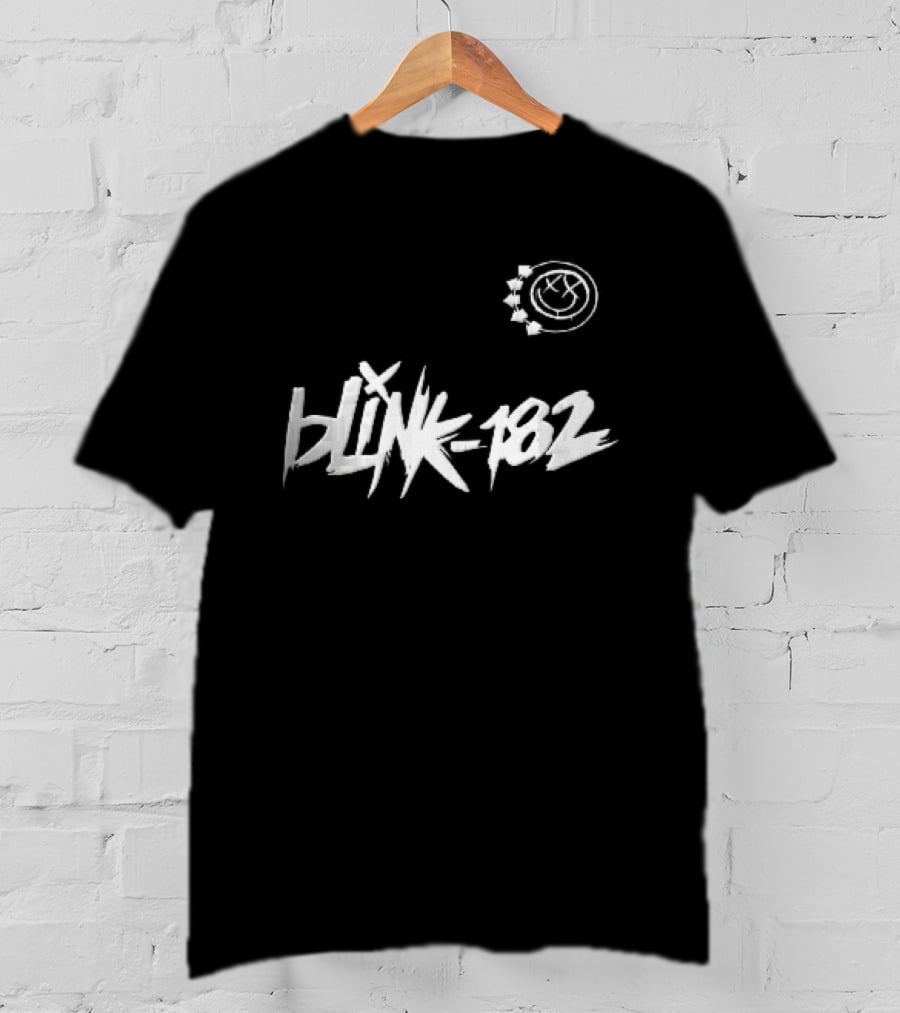 Blink 182 Graffiti Style Smiley Face T-Shirt