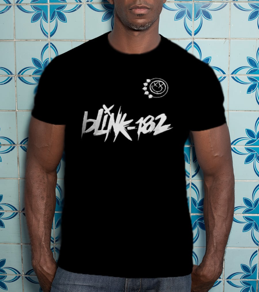 Blink 182 Graffiti Style Smiley Face T-Shirt