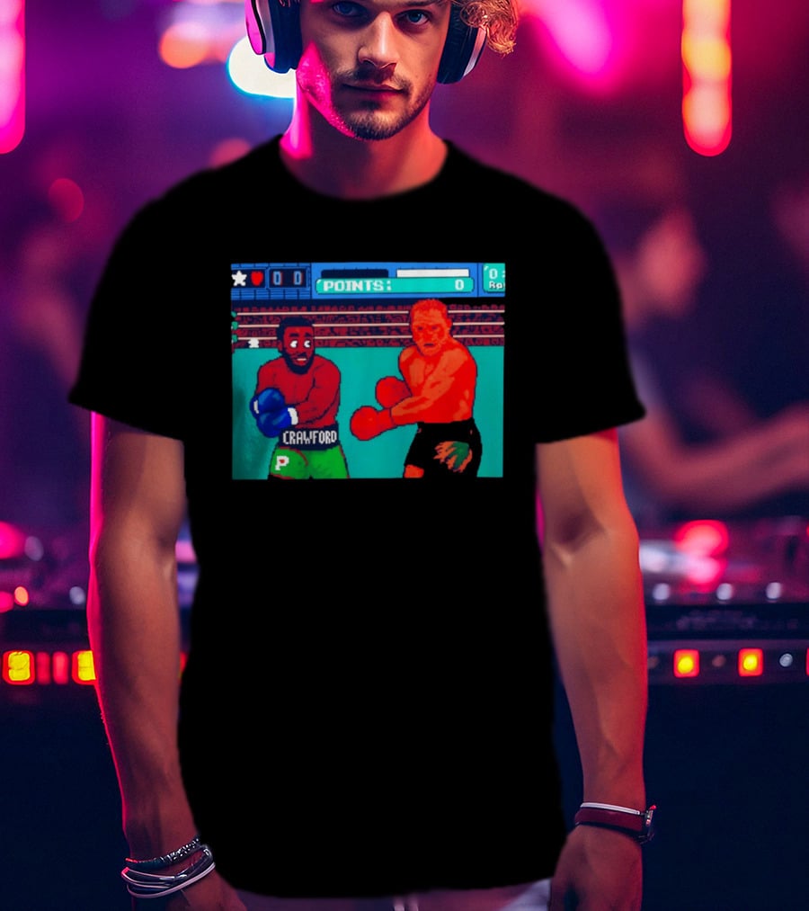 Crawford Vs Canelo Retro Boxing Arcade Game Showdown T-Shirt