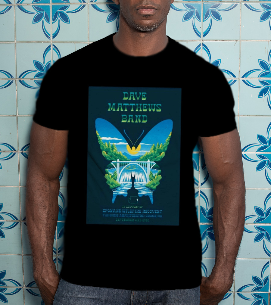 Dave Matthews Band Gorge Amphitheatre George WA September 4 6 2026 Spokane Wildfire Recovery T-Shirt