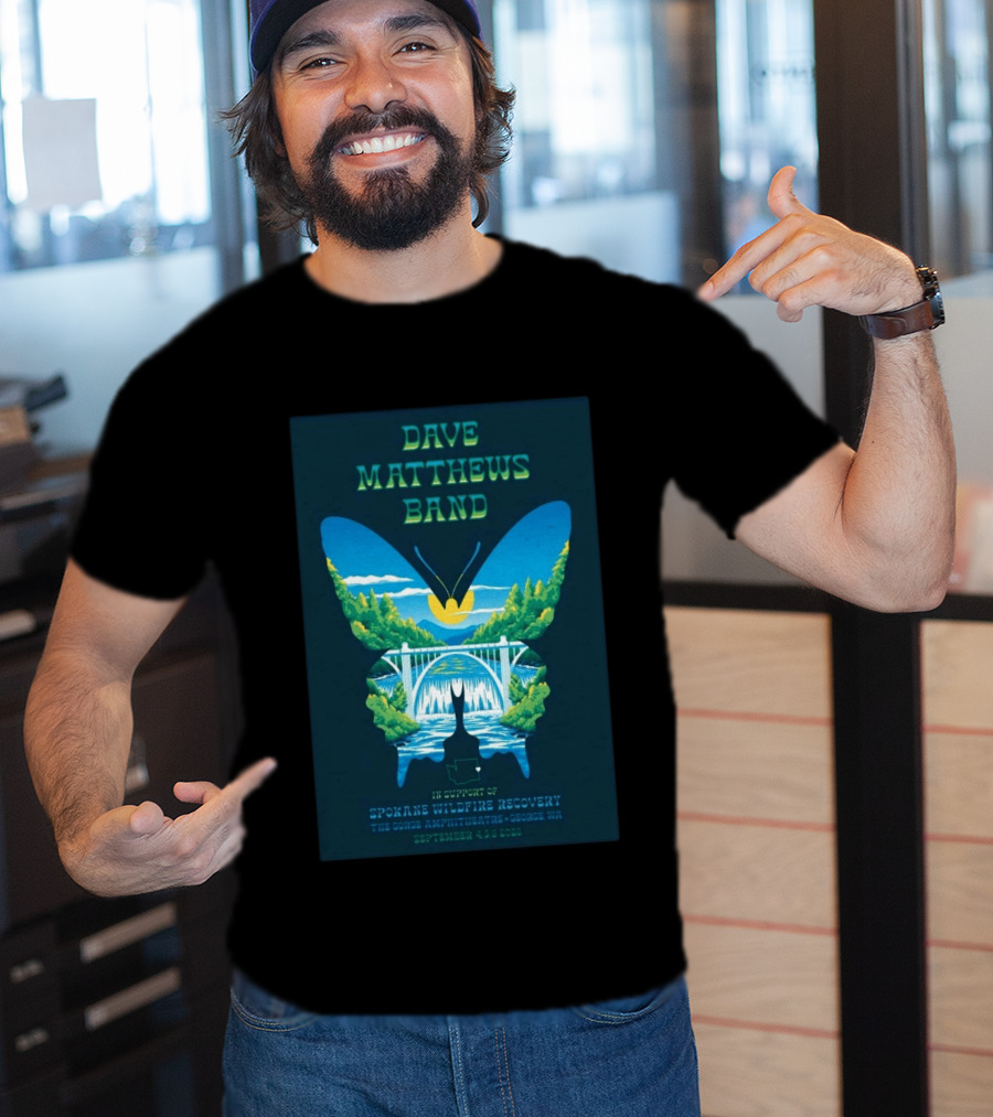 Dave Matthews Band Gorge Amphitheatre George WA September 4 6 2026 Spokane Wildfire Recovery T-Shirt