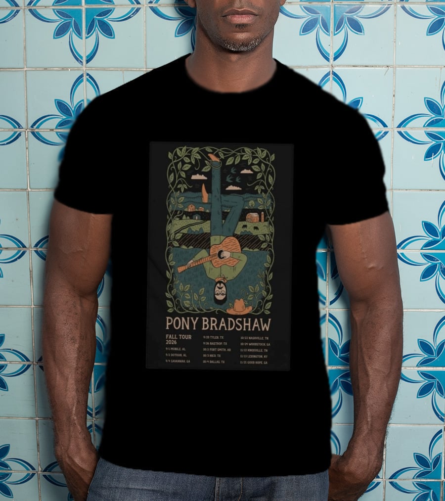 Pony Bradshaw Fall Tour 2026 Tyler Nashville Woodstock Knoxville Exclusive T-Shirt