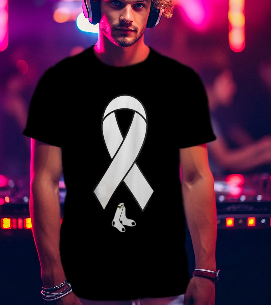 Boston Red Sox Childhood Cancer Awareness Ribbon 2026 T-Shirt