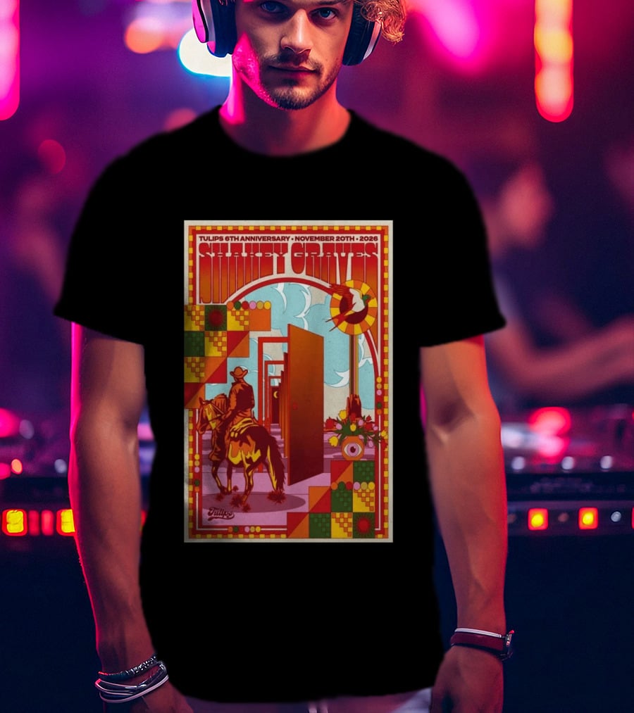 Tulips 6th Anniversary Shakey Graves November 20 2026 Fort Worth Texas Show T-Shirt