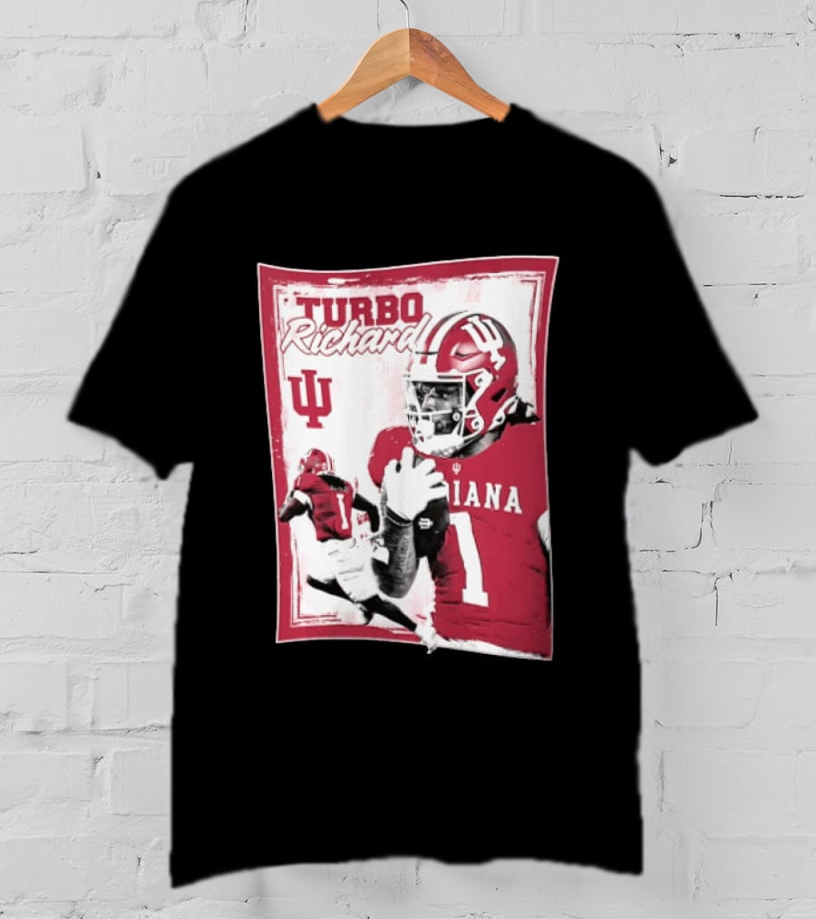 Indiana Hoosiers Turbo Richard #1 Football Powerhouse T-Shirt