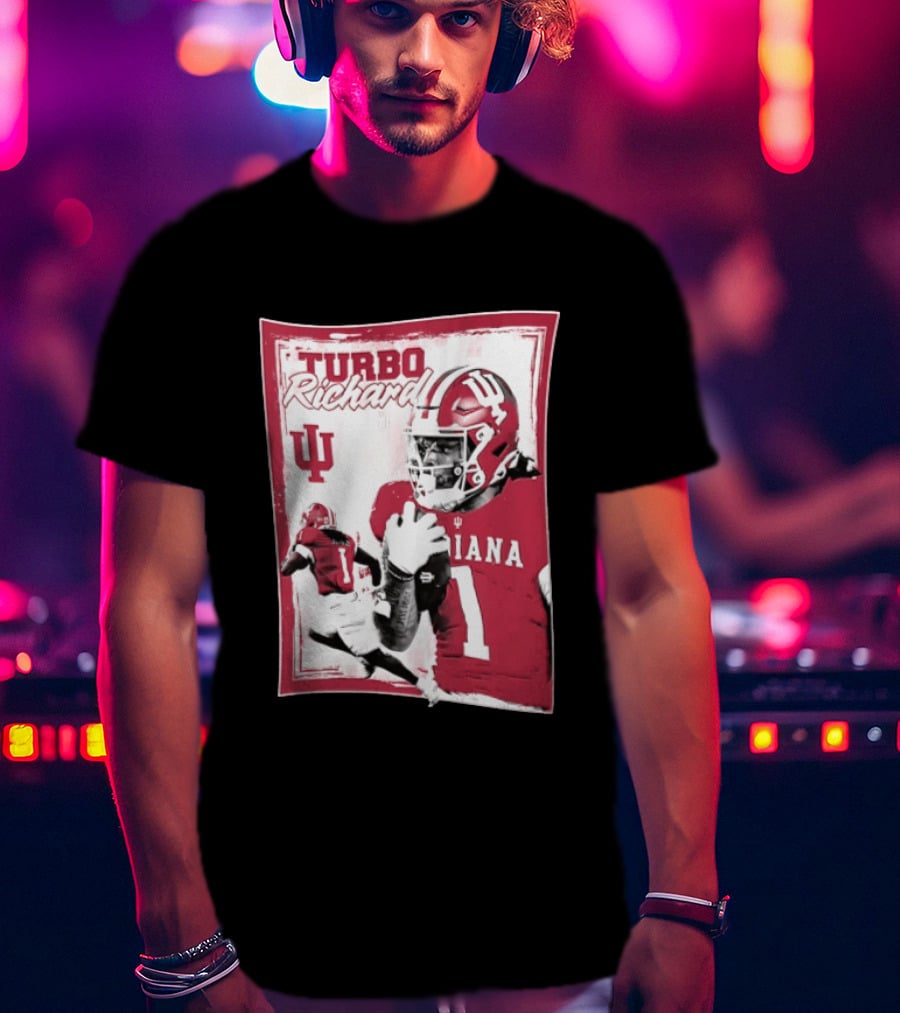 Indiana Hoosiers Turbo Richard #1 Football Powerhouse T-Shirt